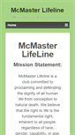 Mobile Screenshot of mcmasterlifeline.ncln.ca